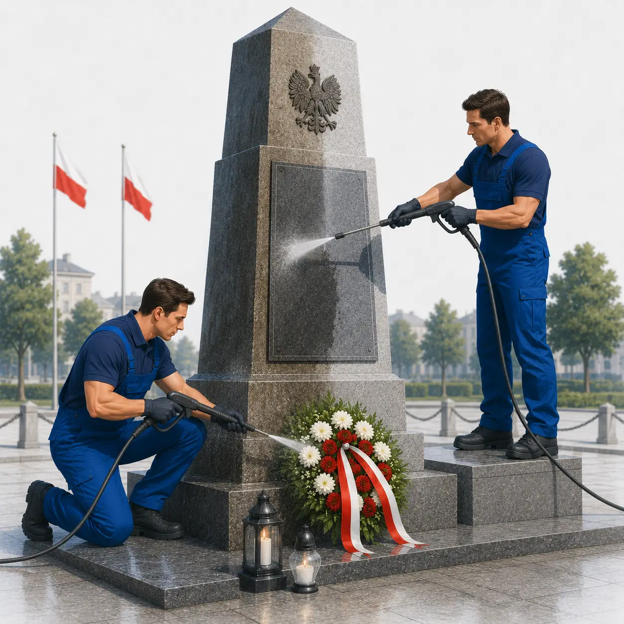 Mycie pomników Warszawa